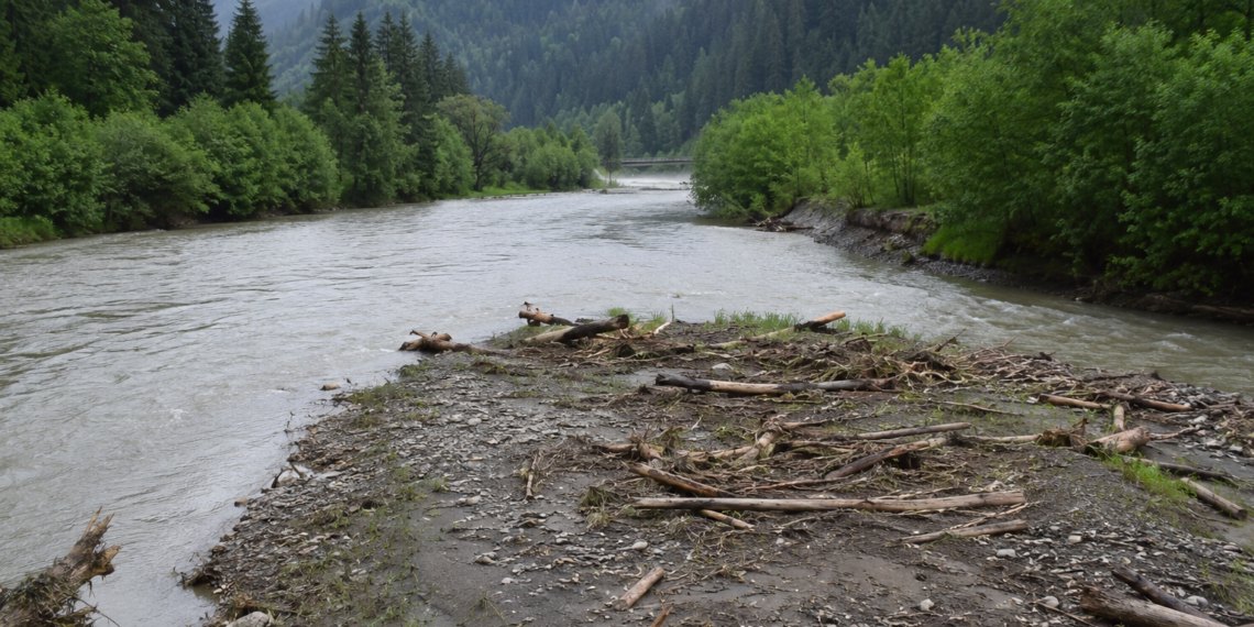 Femeie dată dispărută în timpul viiturilor de la Vatra Dornei, găsită decedată după ce a fost purtată aproape 60 de kilometri de apele Bistriței
