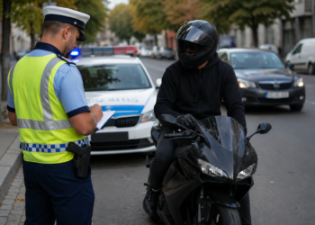 Adolescent de 16 ani, prins în Suceava pe o motocicletă neînmatriculată și fără permis
