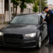 Tânără din Cajvana, prinsă la volanul unui Audi fără plăcuțe de înmatriculare, pe o stradă din Rădăuți. Mașina nu avea nici RCA