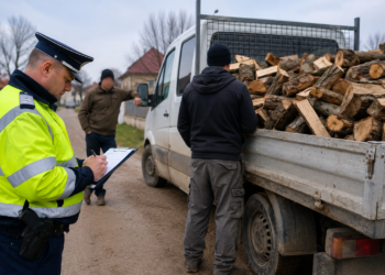 Bărbat din Horodnic de Sus, cercetat penal după ce a fost prins din nou transportând lemne fără acte, la mai puțin de un an de la prima faptă. Polițiștii i-au indisponibilizat autoutilitara