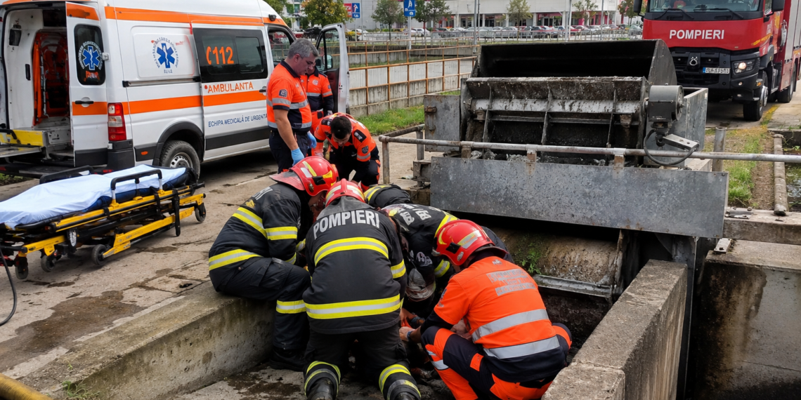 Bărbat de 39 de ani, grav rănit la stația de epurare de lângă mall. A rămas cu picioarele prinse într-un utilaj. Prezenta traumatisme prin strivire la nivelul ambelor membre inferioare, amputație la nivelul coapsei drepte și șoc hemoragic