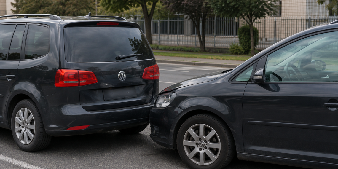 Copil de 3 ani, rănit într-un accident pe strada Traian Vuia din Suceava. Două Volkswagen-uri Touran s-au ciocnit