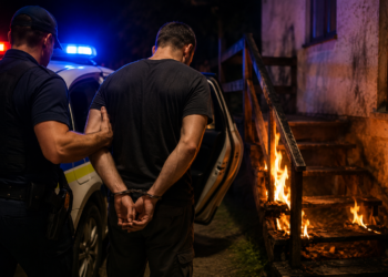 Și-a amenințat soacra cu moartea și că îi dă foc la casă, apoi i-a incendiat scările locuinței. Bărbat din Șaru Dornei, reținut pentru 24 de ore