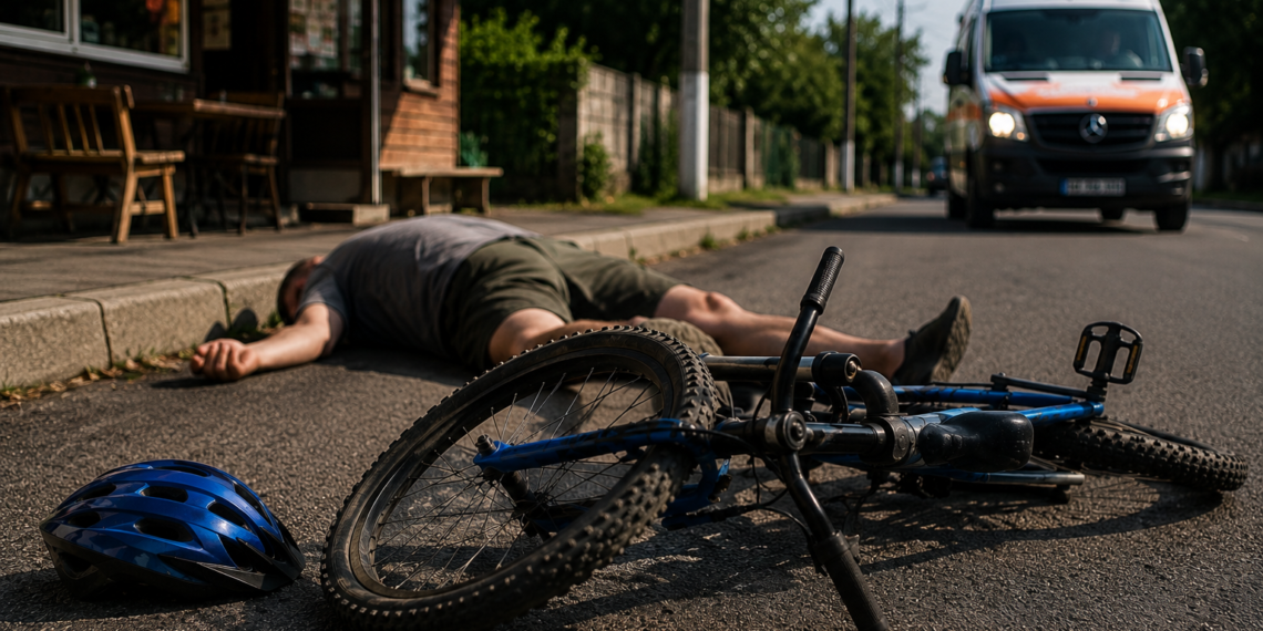Biciclist beat ”muci”, găsit căzut și confuz lângă un magazin din Bosanci. ”Plimbarea” i-a adus și o amendă de 1.730 de lei
