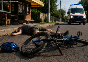 Biciclist beat ”muci”, găsit căzut și confuz lângă un magazin din Bosanci. ”Plimbarea” i-a adus și o amendă de 1.730 de lei