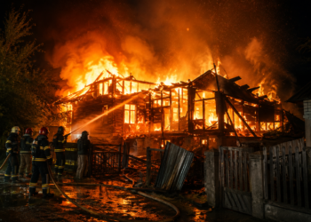 Incendiu devastator la Frătăuții Vechi. O casă și o șură au ars în totalitate, iar pagubele au fost estimate la 20.000 de euro