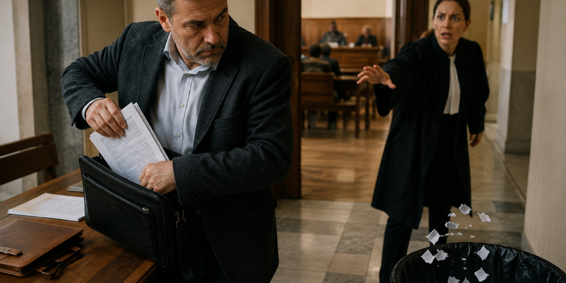 Consilier juridic, condamnat după ce a furat plângerea penală a unei avocate chiar din sala Curții de Apel Suceava. A rupt documentele și le-a aruncat la gunoi