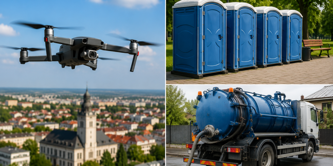 Adio drone pentru Poliția Locală Suceava. Cei 250.000 de lei vor fi cheltuiți pe toalete publice și vidanje