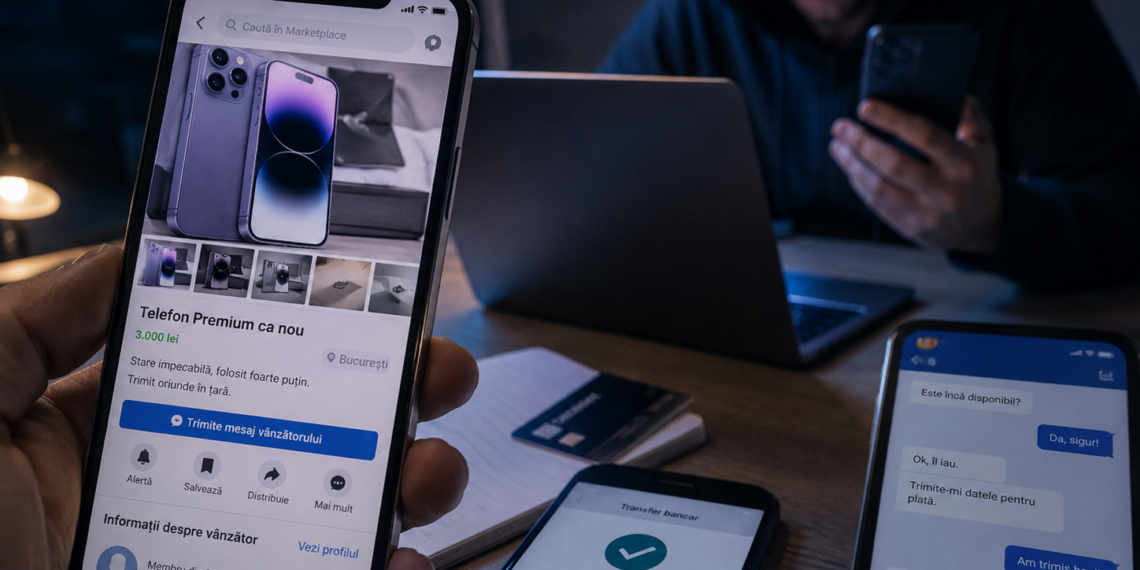 Țeapă cu un iPhone ”fantomă” pe Facebook Marketplace. A inventat că are copilul bolnav și a luat 2.900 de lei. Condamnat cu executare, a scăpat de penitenciar în apel
