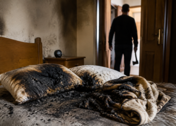 Bărbat din Șcheia, condamnat după ce a dat foc unor perne și pături în dormitor, la scurt timp după ce și-a amenințat concubina cu un topor. Femeia și copiii au stat toată noaptea afară de frica lui. Concubina spune că, în trecut, acesta le-ar mai fi făcut casa scrum după un scandal asemănător