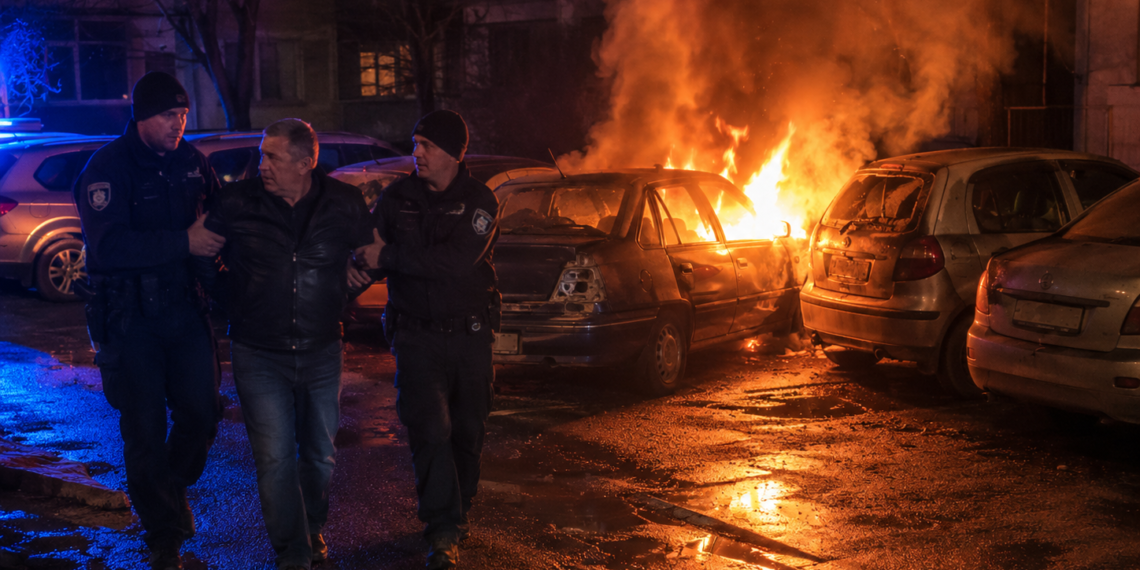 A fost prins beat la volan după ce polițiștii l-au scos din mașina care i-a luat foc într-o parcare din Suceava. Șoferul susținea că adormise cu piciorul pe accelerație. Condamnat pentru că a condus beat, achitat pentru incendiul care a avariat alte patru autoturisme
