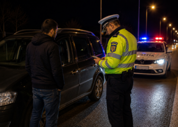 Amendă penală de 5.400 de lei pentru un șofer prins cu canabis asupra sa. A încuiat mașina, cu pasagerul în interior, și a aruncat cheia sub autoturism