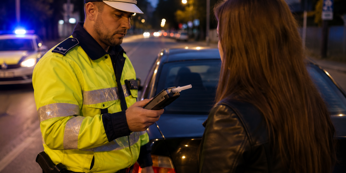 Tânără de 22 de ani, prinsă la volan în Fălticeni cu 0,73 mg/l alcool pur în aerul expirat. Șoferița a recunoscut că băuse înainte de a fi testată