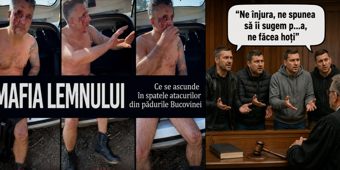 ”Victorie” DEFINITIVĂ pentru ”Mafia Lemnului”. Patru bărbați, pedepsiți doar cu amenzi penale după ce l-au bătut, amenințat cu topoarele și dezbrăcat în fundul gol pe activistul de mediu Tiberiu Boșutar, actual deputat: ”Dumnezăii mă-tii! Chiloții jos!”
