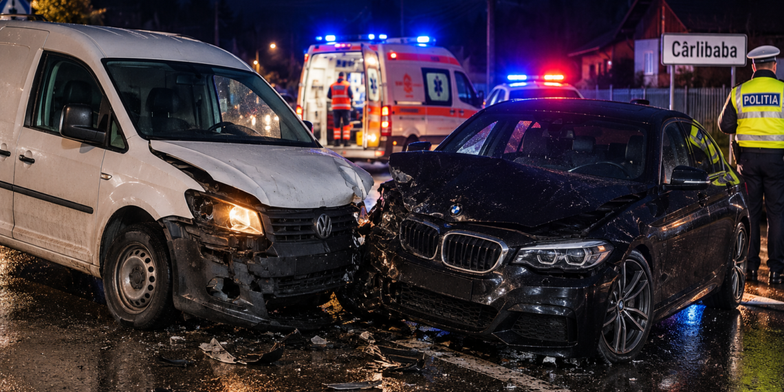 Șofer cu 0,95 mg/l alcool pur în aerul expirat, reținut după un accident la Cârlibaba. O femeie de 28 de ani a ajuns la spital