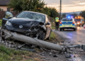 Șofer cu 1,19 mg/l alcool pur în aerul expirat, implicat într-un accident la Luncșoara. A pus la pământ un stâlp de iluminat după o depășire