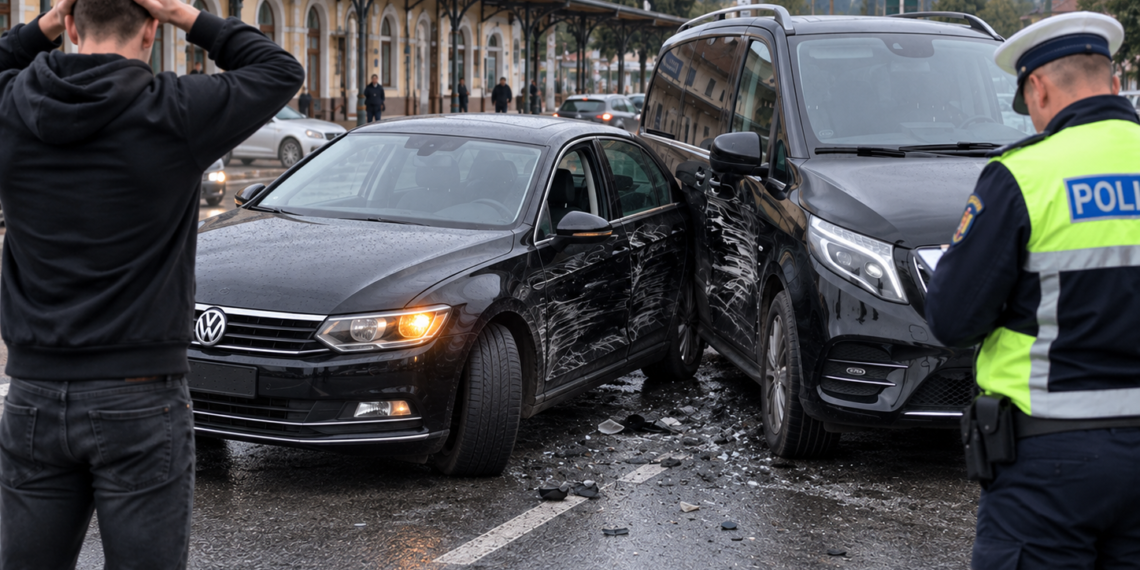 A dat semnal dreapta și a făcut stânga. Accident rutier la Câmpulung Moldovenesc, provocat de un tânăr de 18 ani fără permis