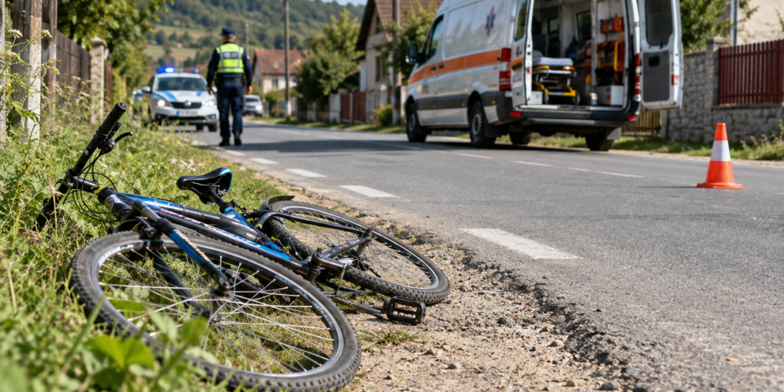 Copil de 2 ani, lovit de un biciclist la Frătăuții Noi. Bărbatul avea 0,10 mg/l alcool pur în aerul expirat