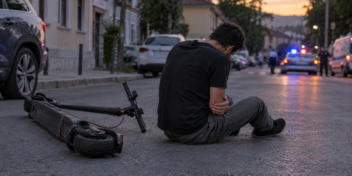 Amendă de peste 1.200 de lei pentru un fălticenean beat care s-a ”întins” pe carosabil după ce a căzut cu trotineta electrică. Polițiștii l-au ”premiat” după vizita la spital
