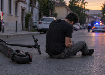 Amendă de peste 1.200 de lei pentru un fălticenean beat care s-a ”întins” pe carosabil după ce a căzut cu trotineta electrică. Polițiștii l-au ”premiat” după vizita la spital