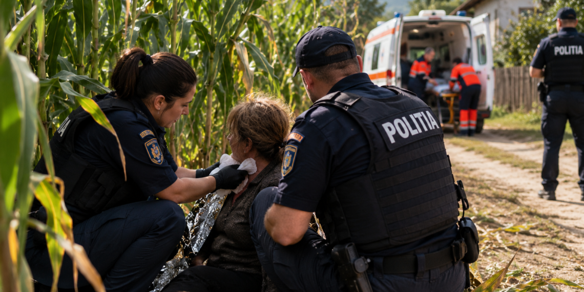 Femeie din Petia, înjunghiată în gât de propriul fiu. Polițiștii au găsit-o ascunsă într-un lan de porumb și i-au oprit hemoragia. Agresorul a fost reținut