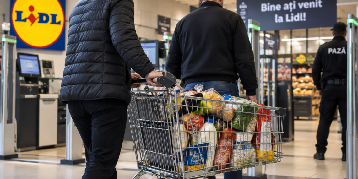 Au plătit un singur produs și au încercat să iasă din Lidl cu un cărucior plin. Prejudiciu de peste 1.200 de lei. Doi suceveni s-au ales cu dosar penal pentru furt