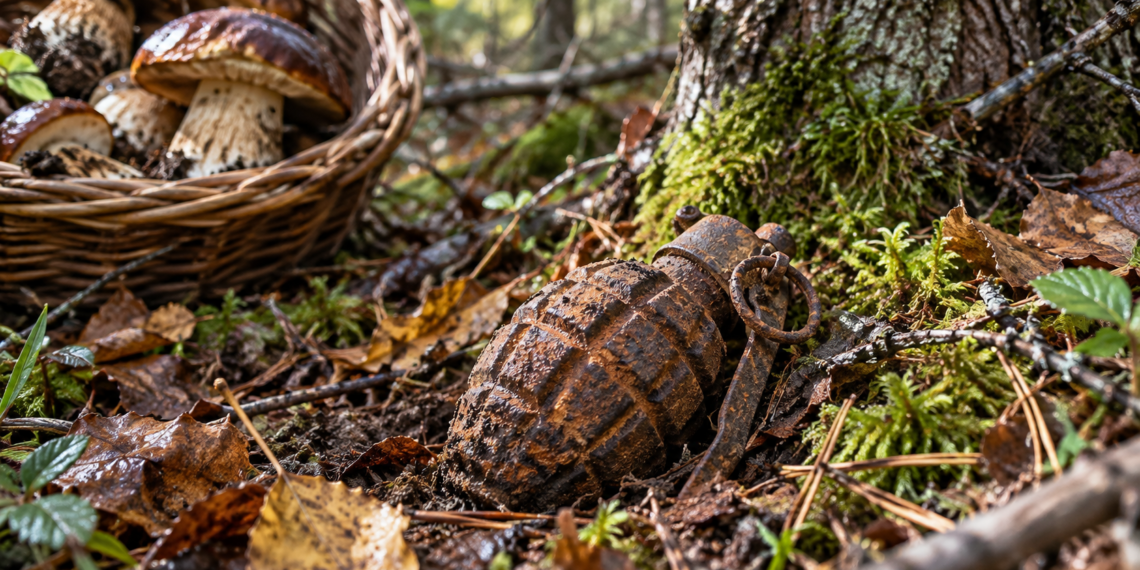 A plecat la cules de ciuperci și a dat peste o grenadă ruginită, în pădure la Ciocănești. Muniția ar putea proveni din Primul sau Al Doilea Război Mondial