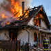 Casă cuprinsă de flăcări la Mironu după ce focul de la boiler s-a extins la acoperiș