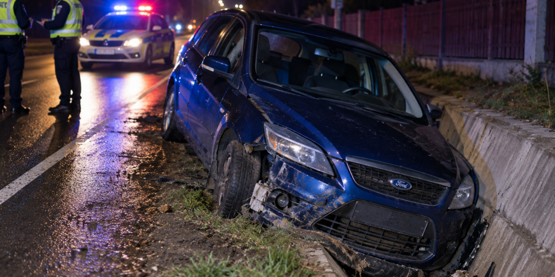 Test de prietenie picat cu brio la Șcheia. Doi tineri beți și fără permis s-au acuzat reciproc când polițiștii au vrut să afle cine a băgat mașina în șanț
