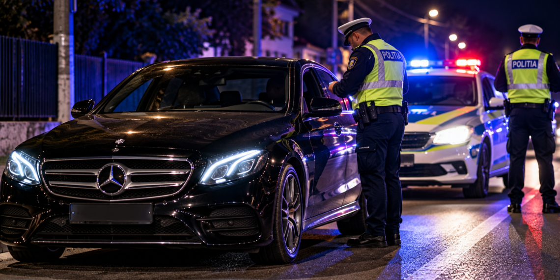 Dosar penal și amendă de peste 2.000 de lei pentru un bărbat beat și fără permis, prins la volanul unui Mercedes. Mașina avea și ITP-ul expirat