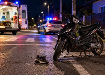 Copil de 8 ani, lovit de un moped condus de un minor de 13 ani, la Ciprian Porumbescu. Conducătorul a plecat de la locul accidentului