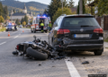 Motociclist de 70 de ani, rănit după ce a intrat într-o mașină oprită la Sucevița