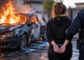 De la gelozie și foc la 30 de zile de arest. Tânăra de 22 de ani, care ar fi incendiat mașina unui bărbat din Fălticeni, a fost arestată preventiv