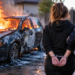 De la gelozie și foc la 30 de zile de arest. Tânăra de 22 de ani, care ar fi incendiat mașina unui bărbat din Fălticeni, a fost arestată preventiv
