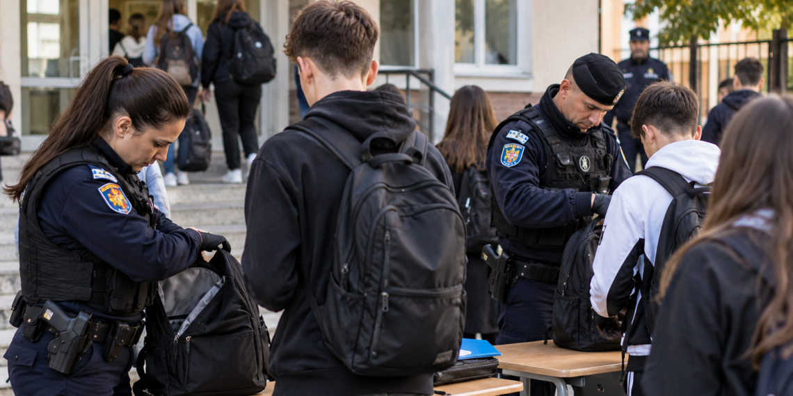Peste 200 de ghiozdane verificate la două școli din Rădăuți. Polițiștii și jandarmii nu au găsit obiecte periculoase sau substanțe interzise în ele