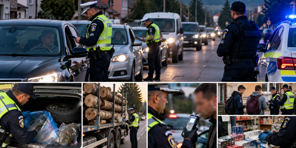 Razie de amploare la Rădăuți și în comunele din jur. Peste 100 de mașini controlate, 72 de amenzi și trei permise reținute
