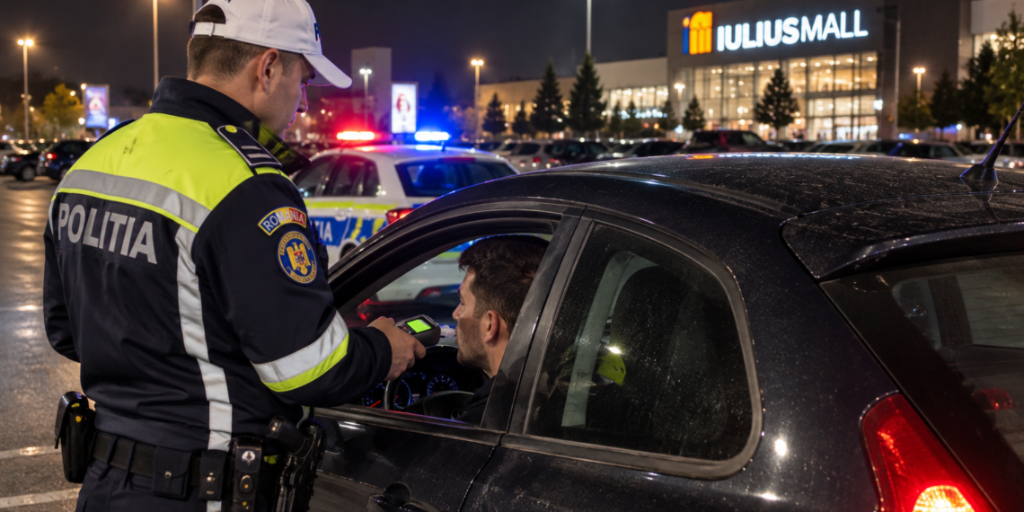 Tânăr de 20 de ani, prins băut la volan în parcarea Iulius Mall Suceava. Polițiștii au mers la sigur