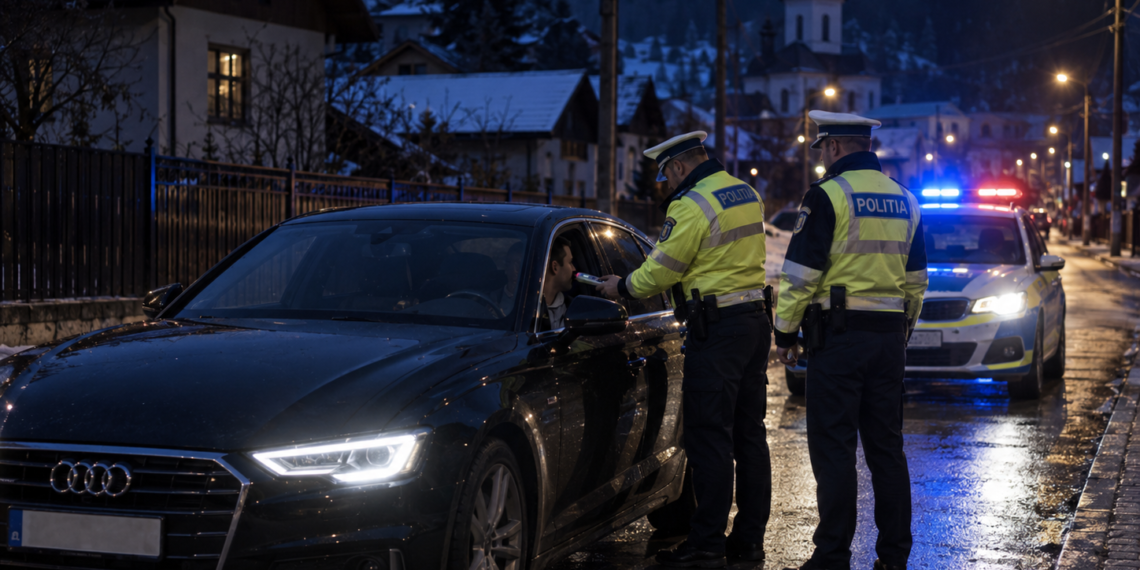 Urmărire prin Câmpulung Moldovenesc după un șofer de 19 ani, băut la volan. Tânărul, cu chef de adrenalină, a fost prins după aproximativ un kilometru și amendat cu 865 de lei