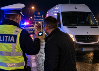 Șofer prins cu 1,42 mg/l alcool pur în aerul expirat, la Dumbrăveni. Polițiștii l-au oprit pe DN 29