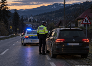 Șofer cherchelit, tras pe dreapta între Vama și Frumosu