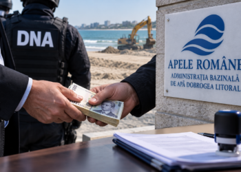 Inspector de la Apele Române, prins în flagrant după ce ar fi primit o șpagă de 10.000 de lei. DNA: Banii ar fi fost ceruți pentru sancțiuni mai blânde