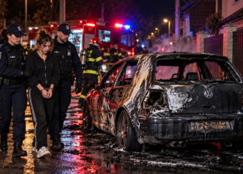 Când gelozia se aprinde la propriu. Tânără de 22 de ani, reținută după ce a incendiat mașina unui bărbat. S-ar fi răzbunat la beție
