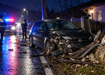 Doi minori de 11 și 16 ani au luat o mașină de la o petrecere și au făcut ravagii cu ea, la Păltinoasa. Puștanul mai mare s-a înfipt cu mașina în gardul unei case. Șoferul a fost reținut și amendat cu aproape 10.000 de lei
