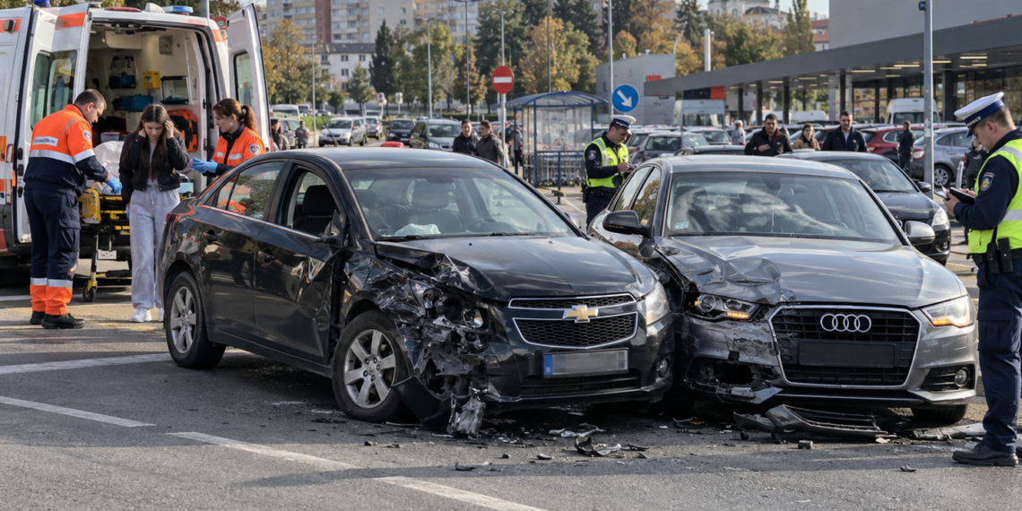 Tânără de 19 ani, rănită într-un accident rutier produs în fața magazinului Penny, din Suceava. Un șofer de 58 de ani nu i-a acordat prioritate
