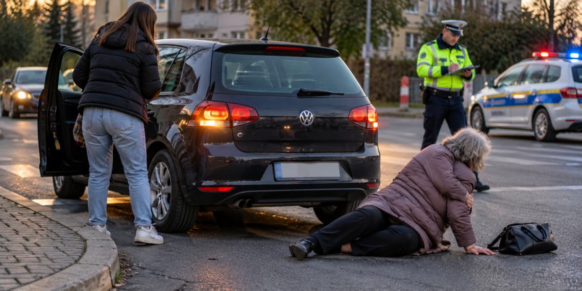 O șoferiță de 20 de ani a dat cu spatele într-o femeie de 67 de ani, într-o intersecție din Suceava. Victima a ajuns la spital