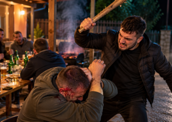 Grătar cu scandal la Rădăuți. După o ceartă la cărți, un bărbat s-a întors înarmat cu un par și și-a lovit în cap partenerul de joc. Agresorul a fost reținut pentru 24 de ore