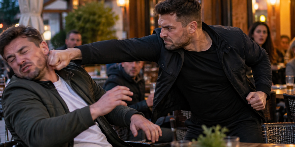 Un bărbat a fost reținut după ce a lovit fără motiv un client aflat pe terasa restaurantului ”Hanul lui Mujdei” din Vatra Dornei. Victima nu a vrut să depună plângere