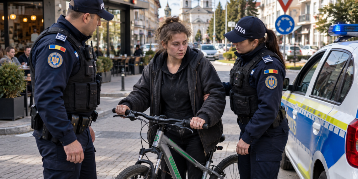 O tânără de 21 de ani a furat o bicicletă lăsată în fața cafenelei Zireto din Rădăuți. Polițiștii au găsit-o pedalând prin oraș. Medicii au decis internarea ei la Psihiatrie