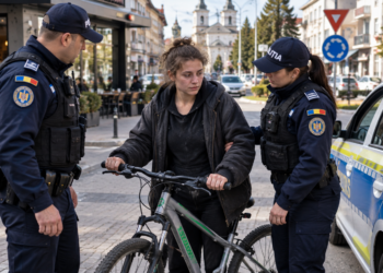 O tânără de 21 de ani a furat o bicicletă lăsată în fața cafenelei Zireto din Rădăuți. Polițiștii au găsit-o pedalând prin oraș. Medicii au decis internarea ei la Psihiatrie