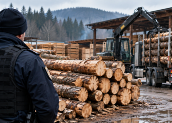 Administratorul FOREST GYX SRL, reținut după noi controale silvice. Peste 100 de metri cubi de lemn găsiți în plus în depozit și fotografii neautentice încărcate în SUMAL